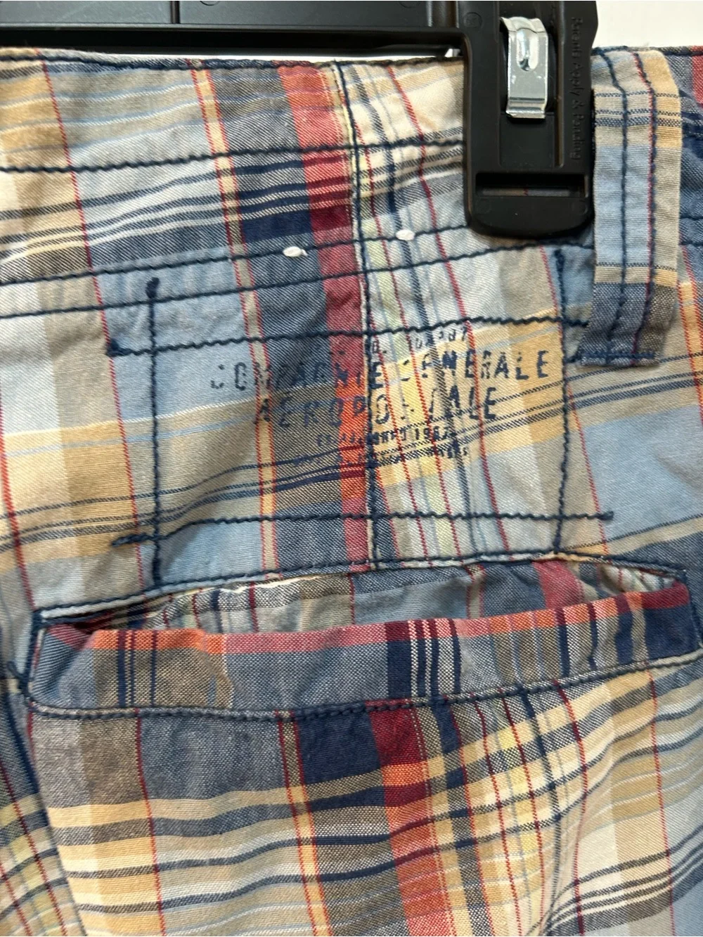Aeropostale Men's Plaid Shorts Size‎ 36 Pockets Preppy Grunge Timeless Vacation